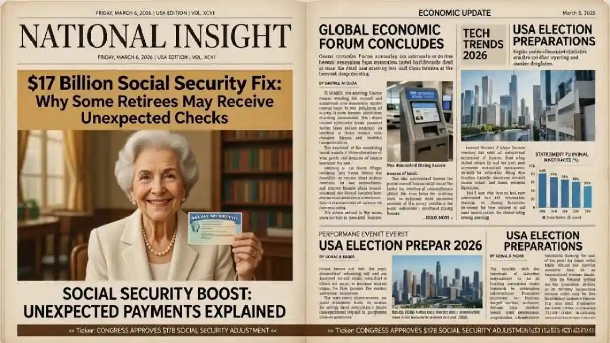 Social Security adjustment 2026, $17 billion Social Security update, Social Security extra payments, SSA retiree benefits, Social Security payment increase, US retiree benefits update, Social Security news USA, SSA benefit recalculation, unexpected Social Security payment, Social Security benefits update 2026, SSA payment adjustment, Social Security retirees news.